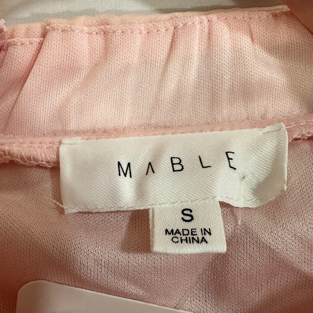 Mable Tulle Tiered Mini Dress Womens Small Pink Ruffle V-Neck‎ | Coquette - Picture 4 of 8